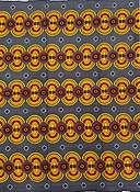 African Ankara Print-Red Golden Yellow Black White