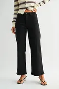 Black Classic Wide Leg Slim Jean