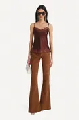 Anouk Suede Flared Pants