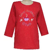 Cozy Coffee Club 3/4 Scoop Neck