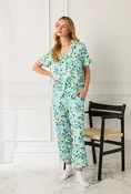 Belle Blossoms Short Sleeve Classic Stretch Jersey Cropped PJ Set