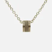 Braid Rondelle Pendant in 18K Alpine Gold