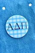 ADP Gingham Greek Gameday Button
