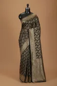 Black Banarasi Organza Saree