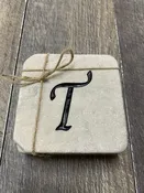 Custom Stone Coasters "T"