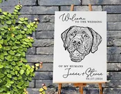 Personalized Pet Greeting Acrylic Wedding Welcome Sign for Dogs & Cats