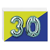 30th Balloons Custom Card