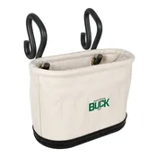 Buckingham 15-Pocket Oval Canvas Bucket with Hooks - 14” x 6.5”