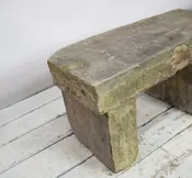 Antique Garden Stone Bench, 34″L