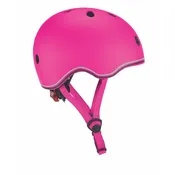 Globber Go-Up Toddler In-Shell Helmet With Lights - XXS/XS 45-51cm Deep Pink XS