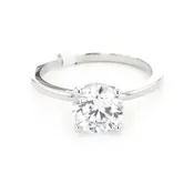 0.03 ctw Diamond Hidden Halo Engagement Ring
