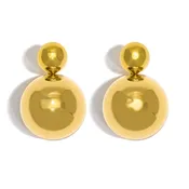 BOLD MAXI DUO EARRING | 18K YELLOW GOLD PLATED SILVER