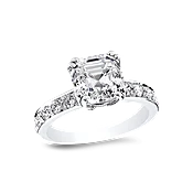 Asscher Cut 2.5 Ct. 14K Ring
