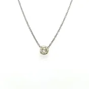 0.42CT Diamond Necklace 14k White Gold