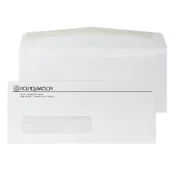Custom #10 Window Envelopes, 4 1/8" x 9 1/2", 24# White Wove, 1 Standard Ink, 250/Pack