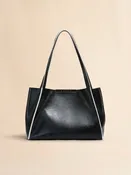 Sac fourre-tout Cresta en cuir noir