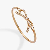 Bow Pearl Coquette Tension Bangle