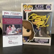 Ozzy Osbourne Autographed Funko Pop! Ozzy in White Fringe Outfit COA Witness JSA Authenticated