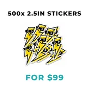 500x Custom Stickers for $99 | 2.5 inch