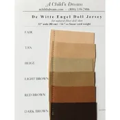 De Witte Engel Doll Jersey Swatch Card