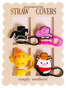 0125-STRAWCOVER-HOWDY Simply Southern Straw Covers - Howdy 0