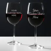 Custom Engraved Personalized Wine Glass