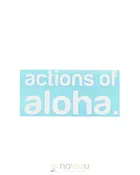 ACTIONS OF ALOHA - AOA Logo White Sticker