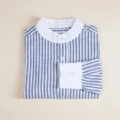 The Parker Thatch Button Down Shirt - Blue Stripe
