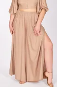 Almond Side Slit Carolina Pants