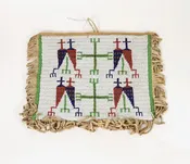 Sioux Beaded Flat Bag W/Fringe