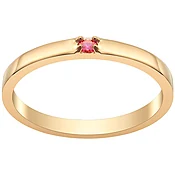 14K Gold over Sterling Birthstone Band Ring