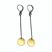 extra small single hammered disc earring