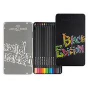 12ct Black Edition Color Pencils Tin