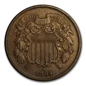 1865 Two Cent Piece - XF