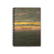 Spiral Notebook Sunset off the North Coast of Asia 1893 Water-Color - Ruled Line