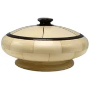 Aspen Wood Turned Lidded Box With Contrasting Ebony Accent