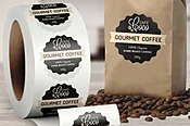 Bright Silver Metallic Roll Labels