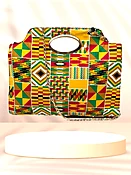 1007 - Ankara Snap Purse With a Crossbody Gold Chain (3/pk) - Free Size - $20.00 Each - NEW PRINTS ADDED!