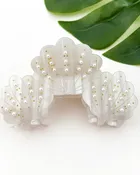 Acetate Shell Hair Claw Clip, Pearl Beach Hair Clip