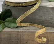 Jacquard Wired Diagonal Stripe, Gold, 0.5" — charm | Online Store for Home Decorating & Entertaining