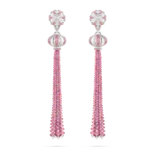 Champagne Garnet Tasseled Earrings