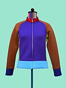 Colorblock Neoprene Bomber Jacket