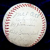 1945 New York Giants Team Signed (23) Official National League Baseball. Mell Ott. Beckett — The Bullpen Sports Collectibles