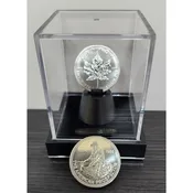 2011 Canada Maple Leaf & 1986 Prospector .9999 Silver 1 Oz Coins  inDisplay Case