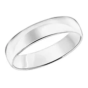 10k White Gold 5mm Low Dome Comfort Fit Wedding Band