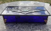 Brilliant Blue Stained Glass Box