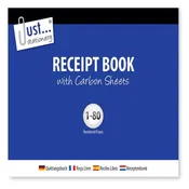 12 X Just Stationery 102 x 127 mm Receipt Books