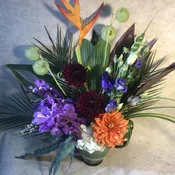 Grand Neo Tropical Garden Inspired Vase arrangement