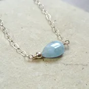 Essential Energy Gemstone Necklace: Aquamarine - Calming