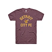 Rally Detroit City FC Maroon Heart and Soul Short Sleeve T Shirt